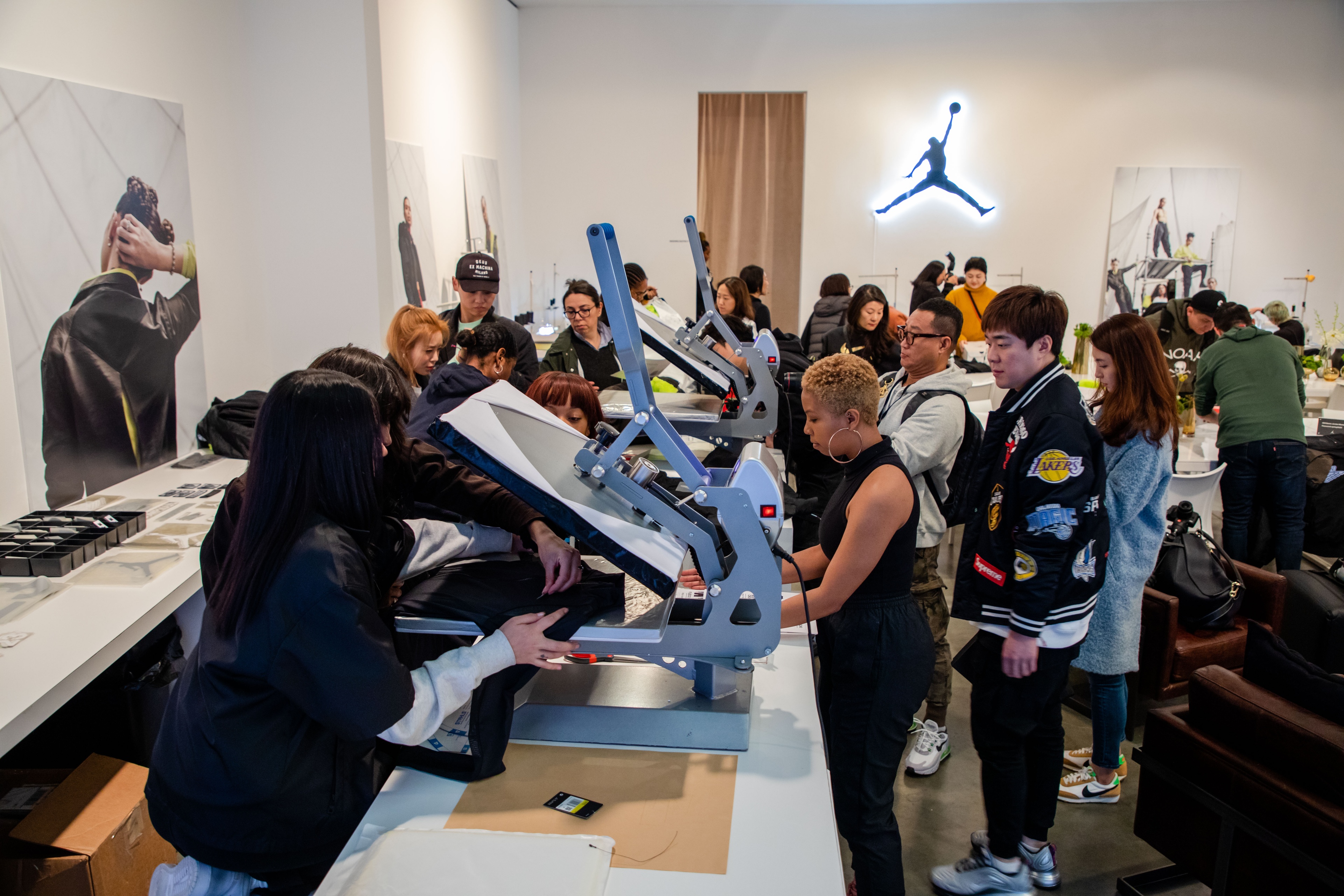 Guests getting apparel screenprinted