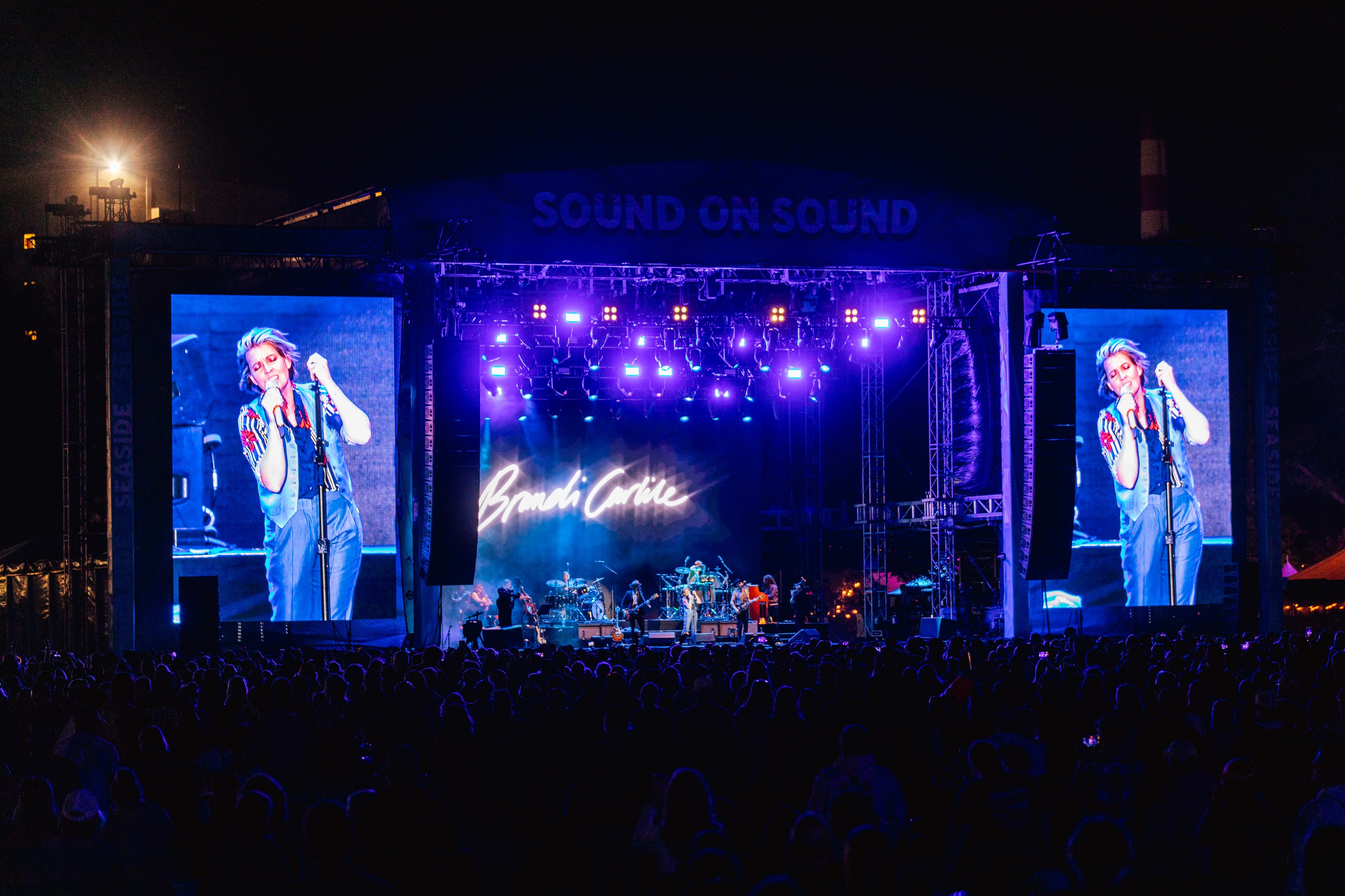 Sound on Sound main stage with blue lights