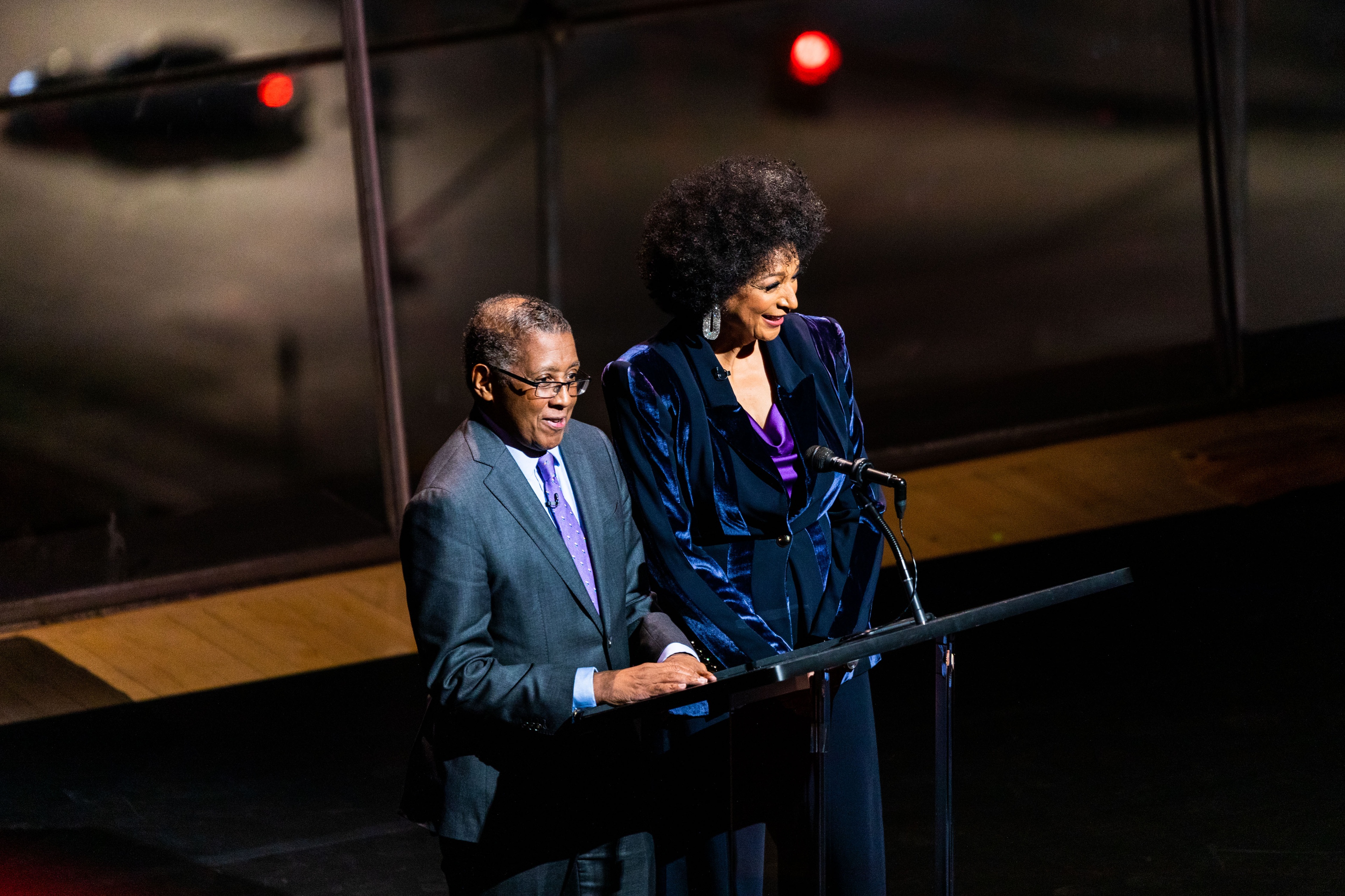 Maurine Knighton and Bill Wright presenting at the Doris Duke Artist Awards 10th Anniversary Celebration