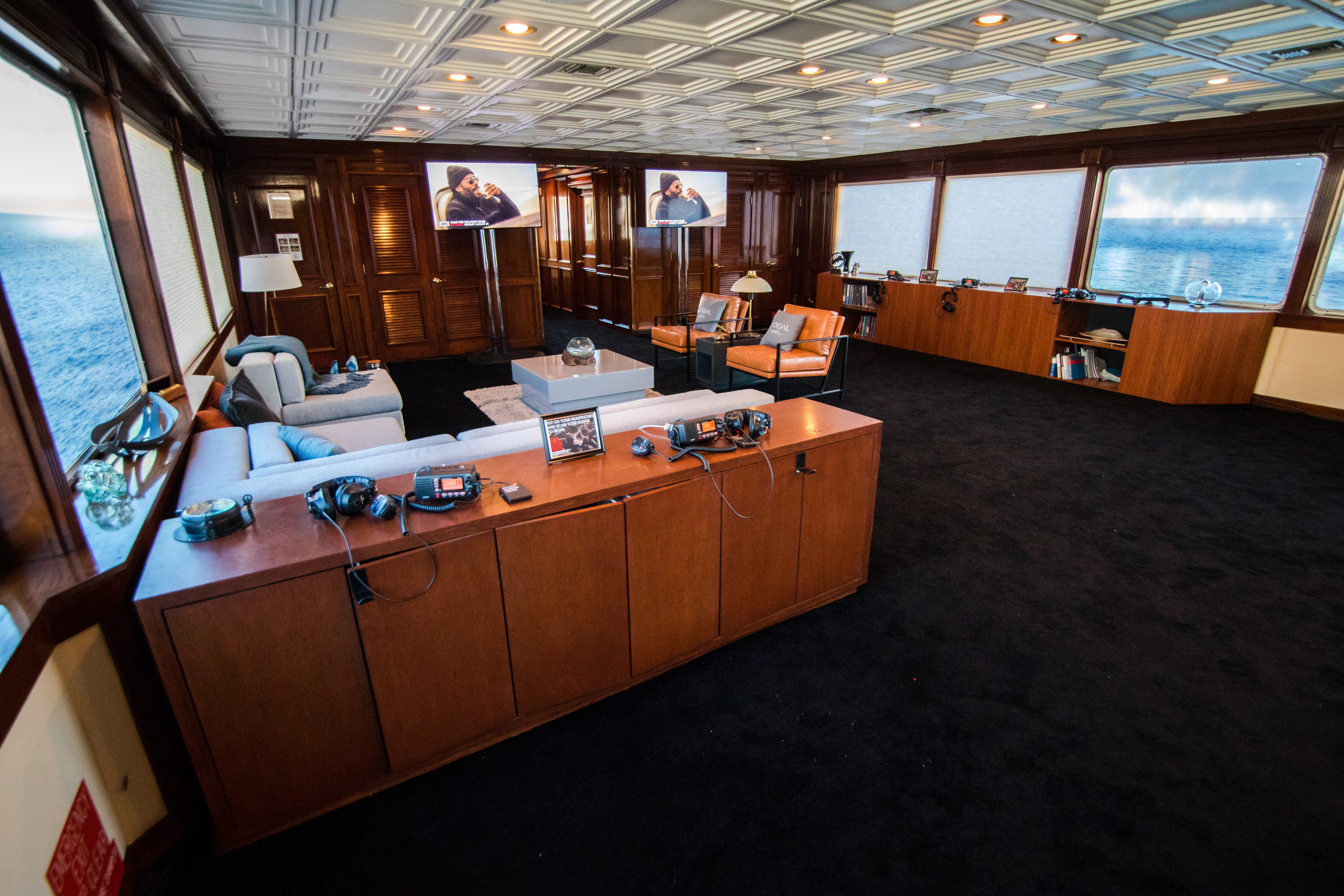 Interior of yacht