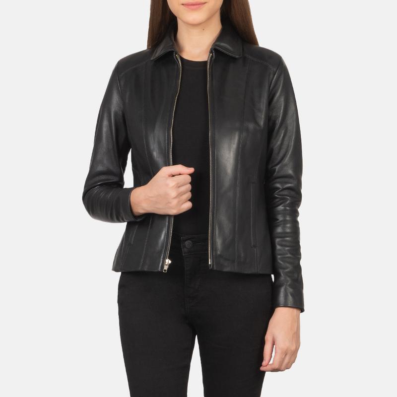 The Jacket Maker Colette Black Leather Jacket