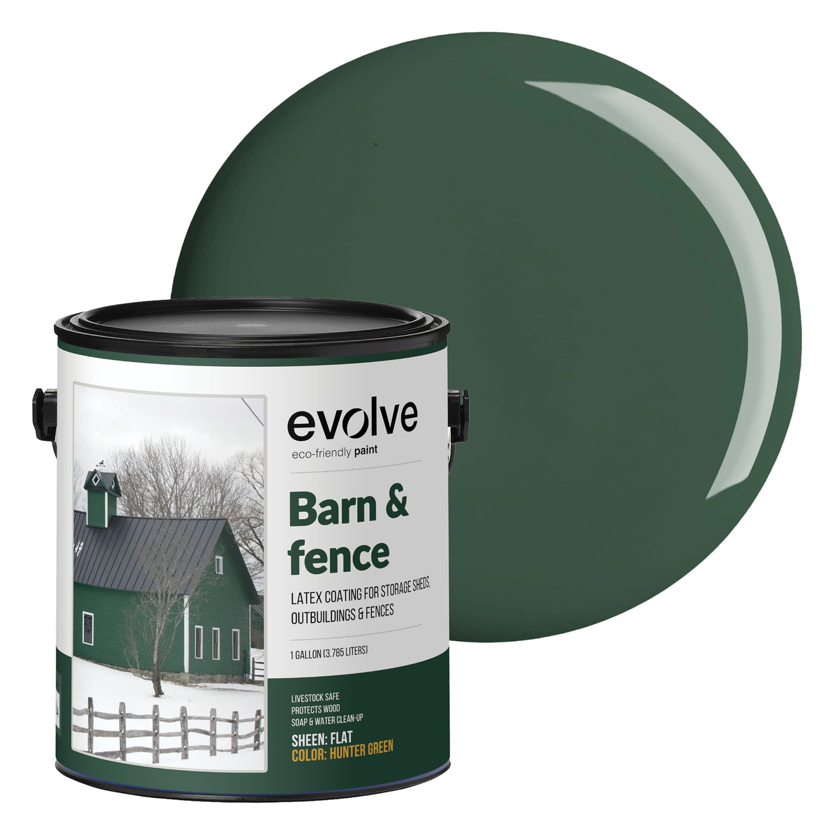 Barn & Fence Scratch-Resistant Paint — Hunter Green