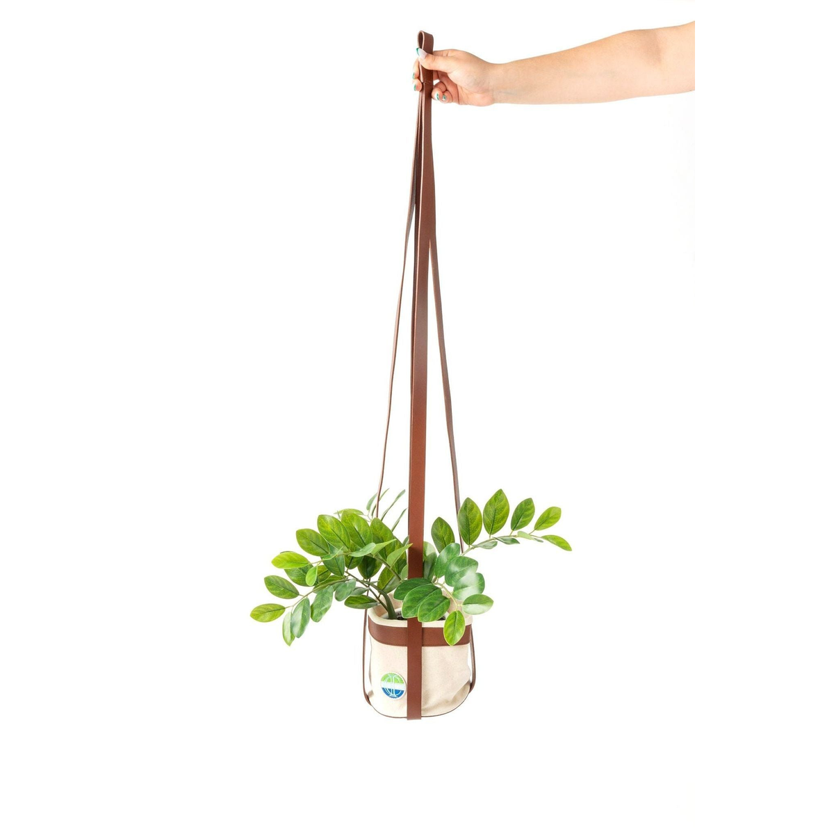 Dana Point Leather Hanging Planter