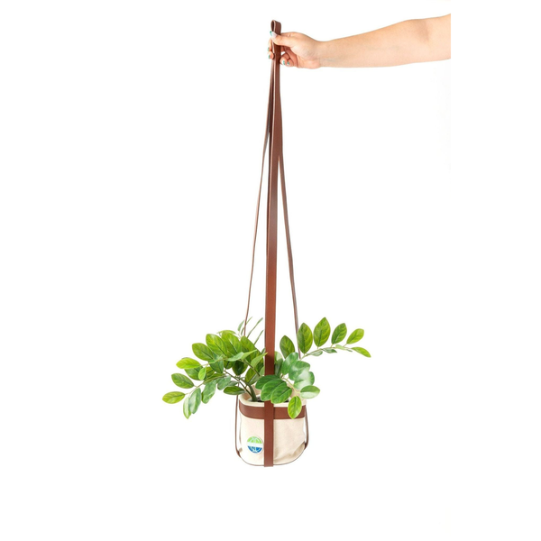 Dana Point Leather Hanging Planter
