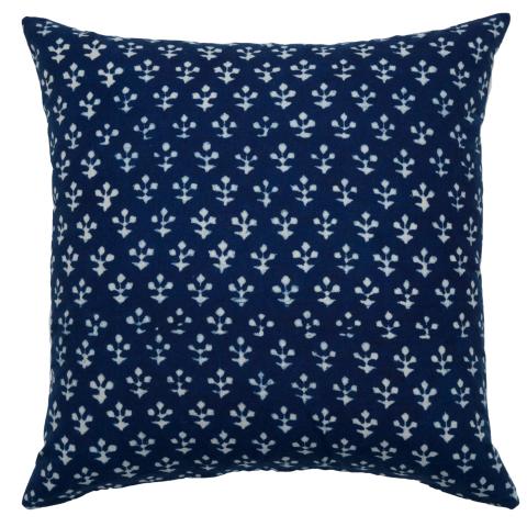 Marigold Living Jamini-Reeva reversible pillow cover in indigo block print