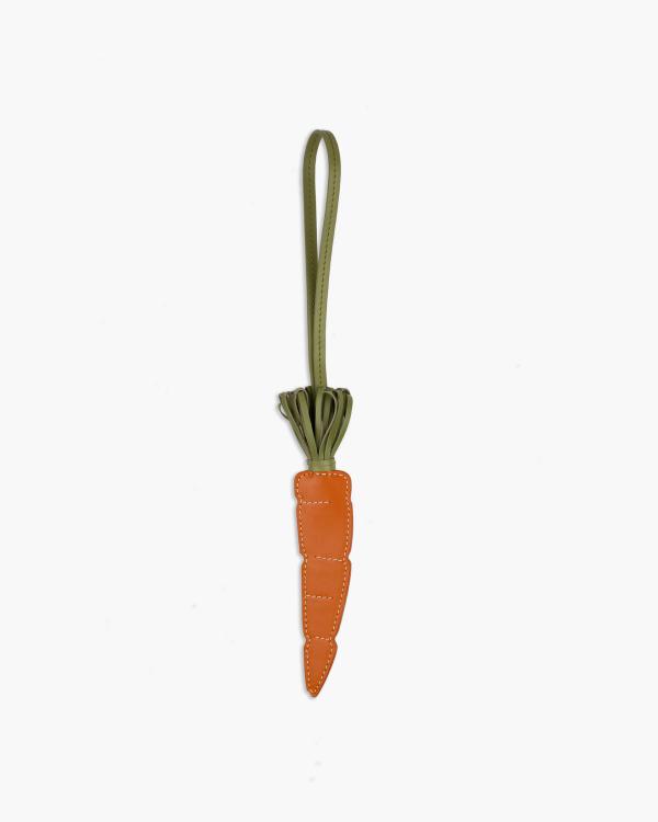 Carrot Leather Bag Charm