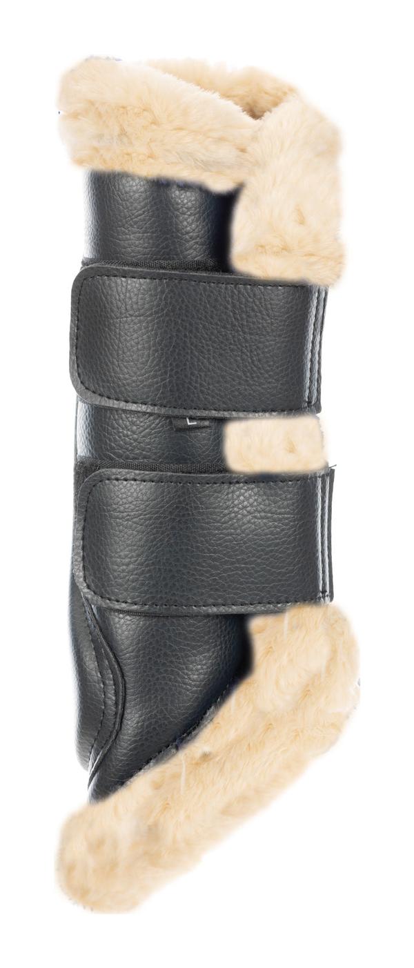 Vali Ultra Fleece Brushing Boots — Black/Natural