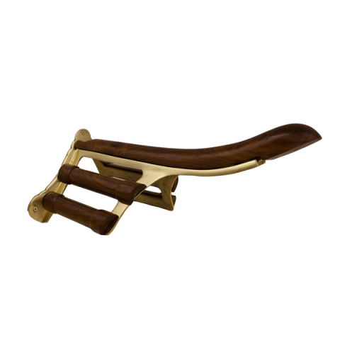Brass & Wood Saddle Rack