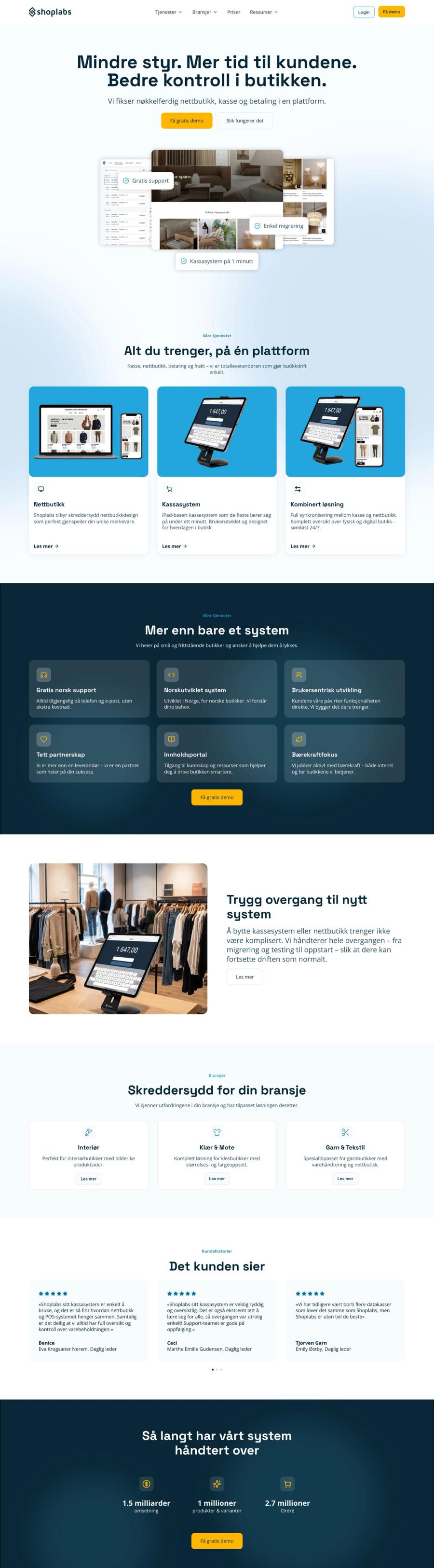 Skjermbilde av Shoplabs