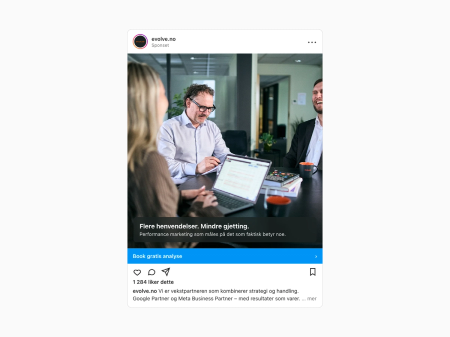 Sponset Instagram-innlegg fra Evolve Communication