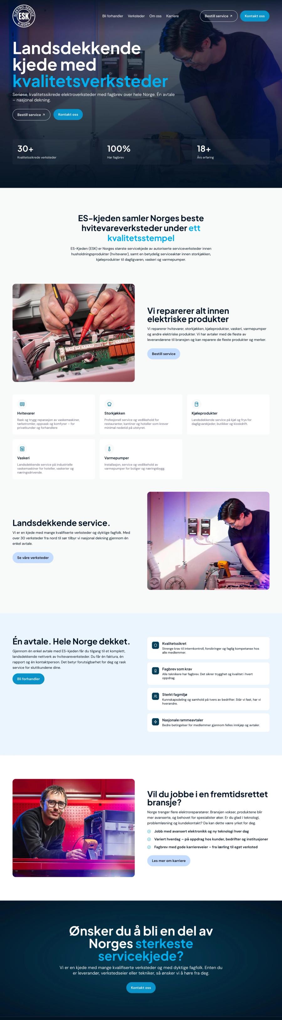 Skjermbilde av ES-kjeden