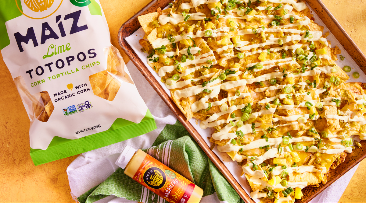 Nachos with Habanero Crema