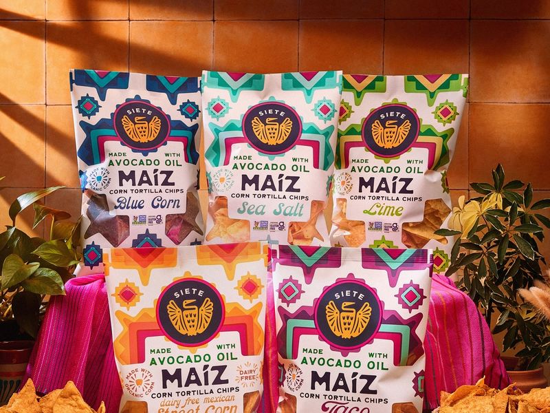 Maiz Chips lined up for photo