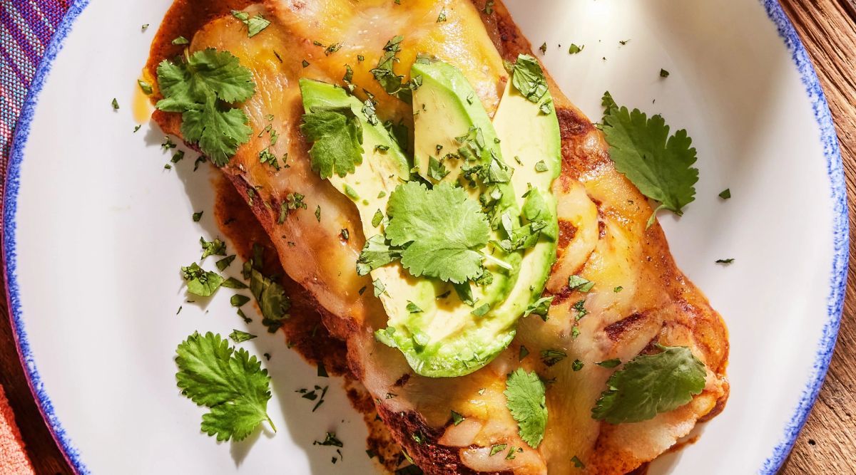 Samantha’s Bean and Cheese Enchiladas: