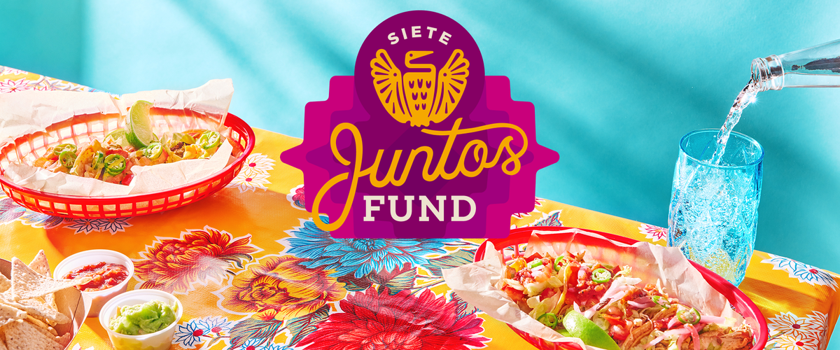 Tacos with Juntos Fund logo 