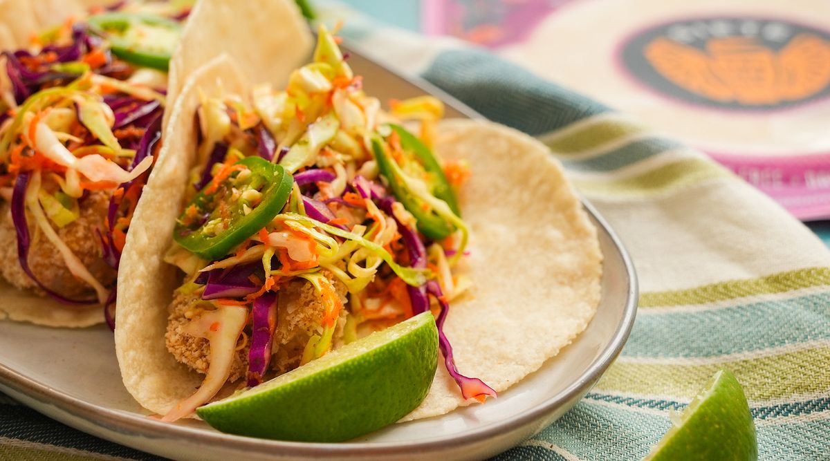 Coconut Lime Shrimp & Citrus Slaw Tacos