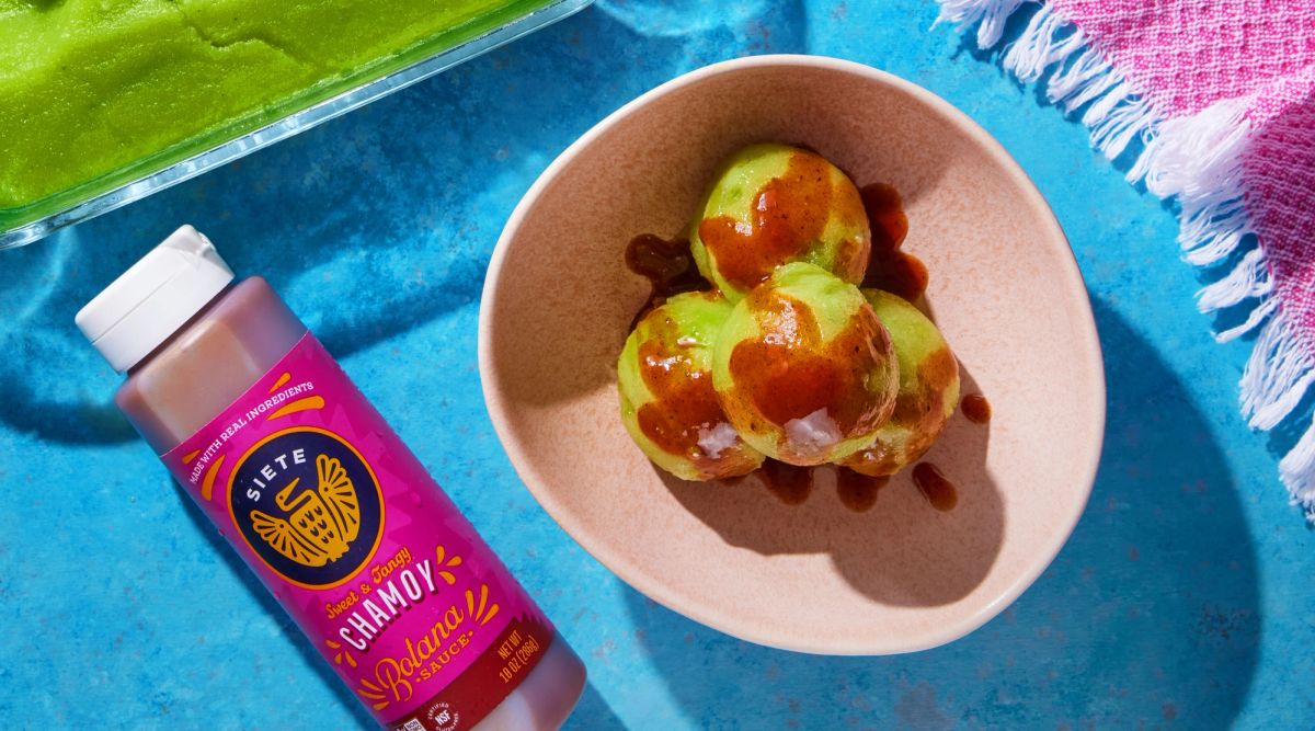 Cucumber Lime Sorbet with Chamoy