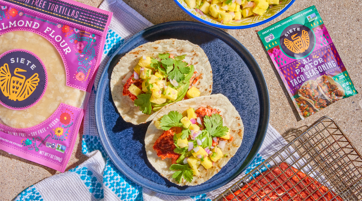 Salmon Al Pastor Tacos
