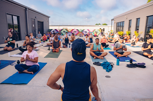 Yoga on the rocks