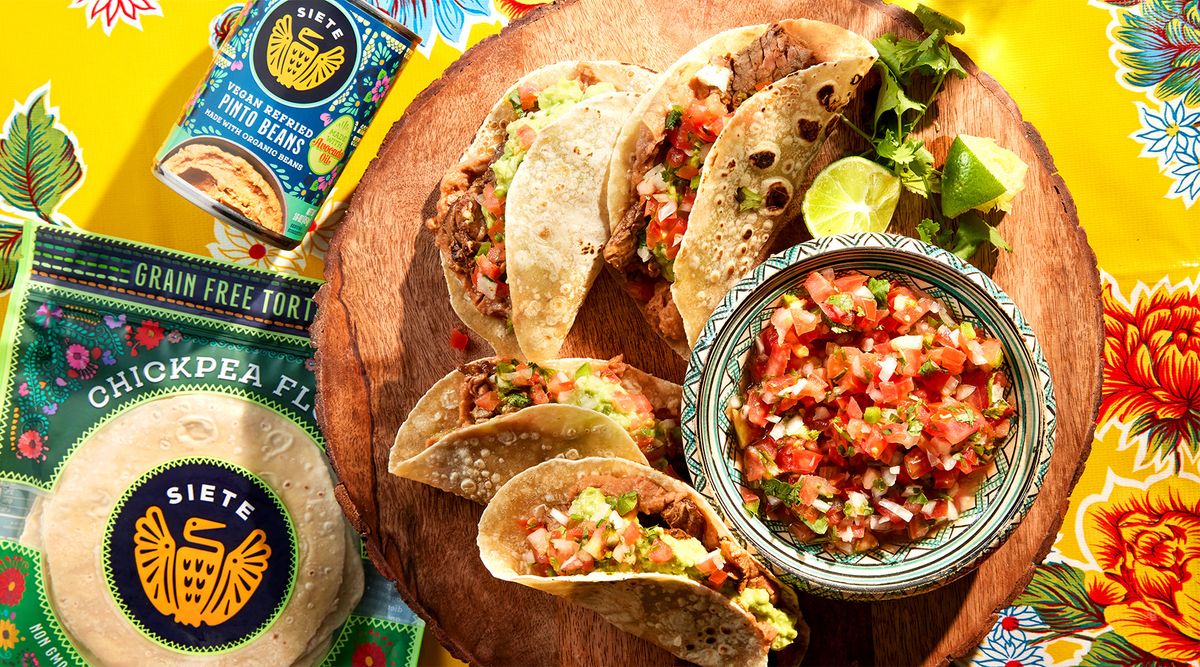 Fajita & Refried Pinto Beans Tacos