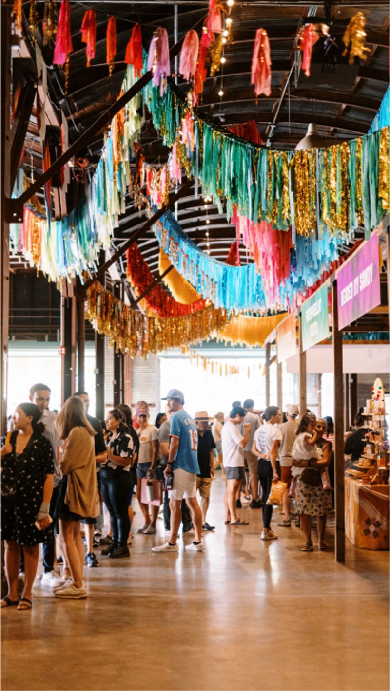 Inside the Fair Market hall for Juntos Festival 2024.