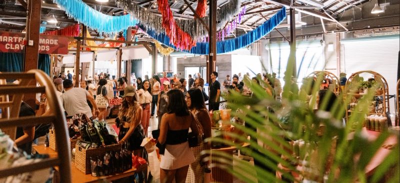 A photo of the indoor mercado from Juntos Festival 2024.