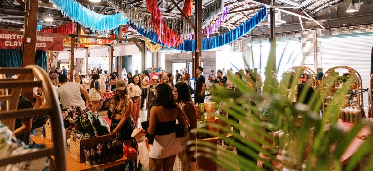 A photo of the indoor mercado from Juntos Festival 2024.