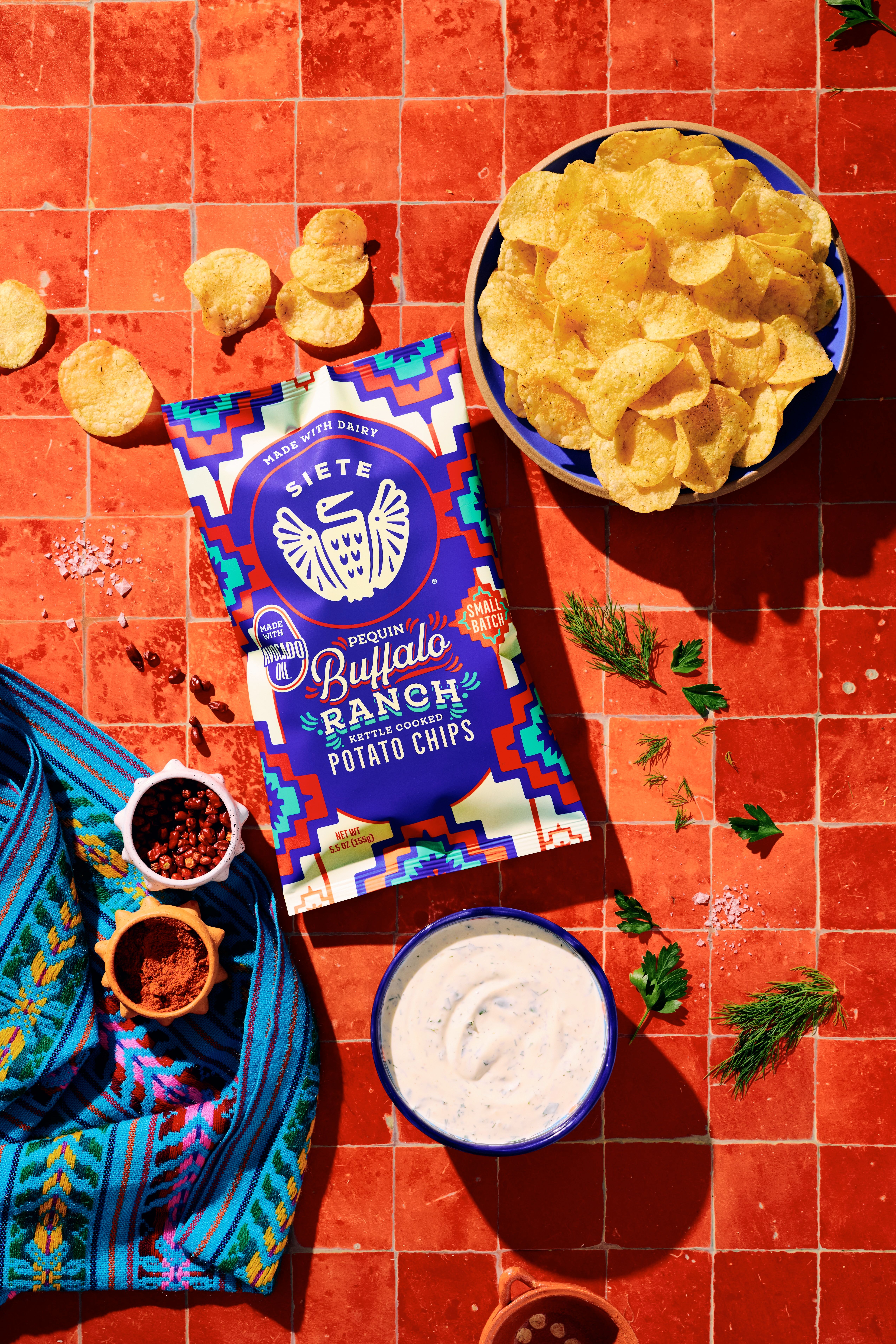 Small Batch buffalo Ranch potato chips