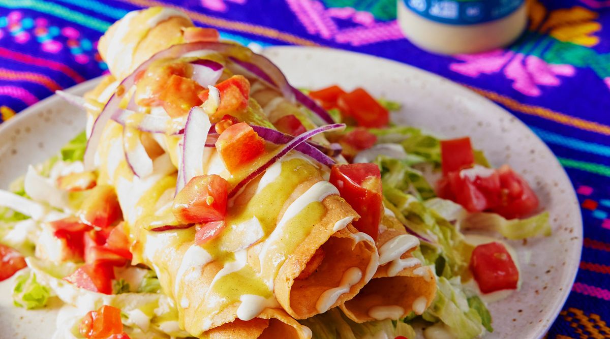 Potato Flautas with Jalapeño Crema