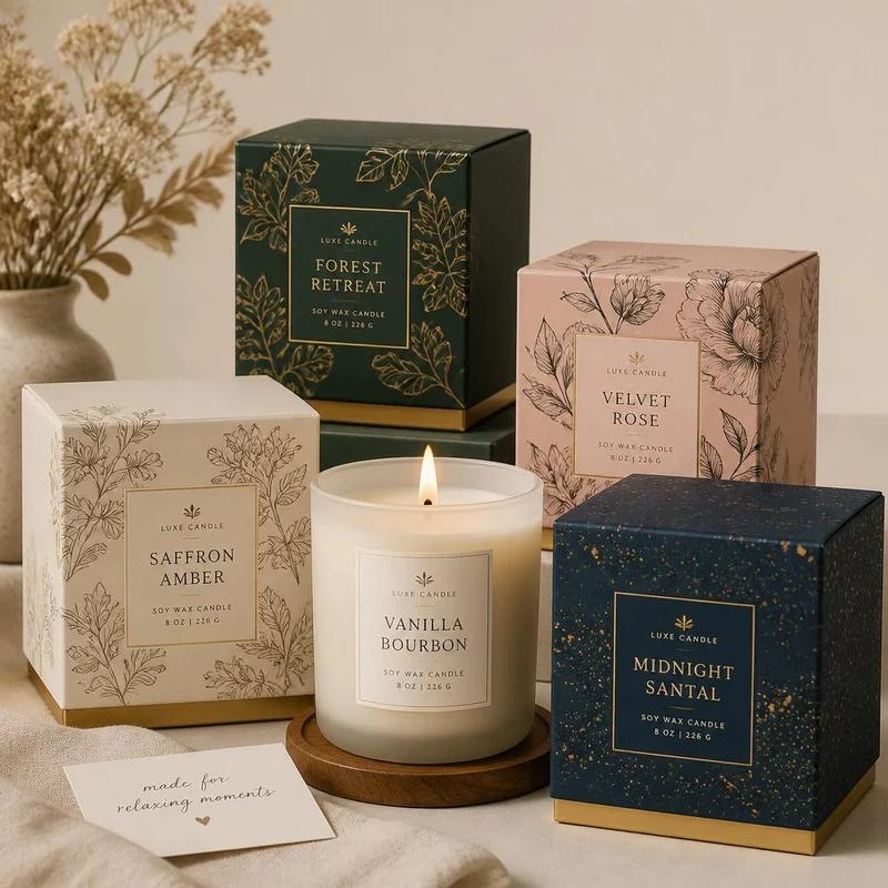 Custom Candle Gift Boxes and Multi-Candle Sets
