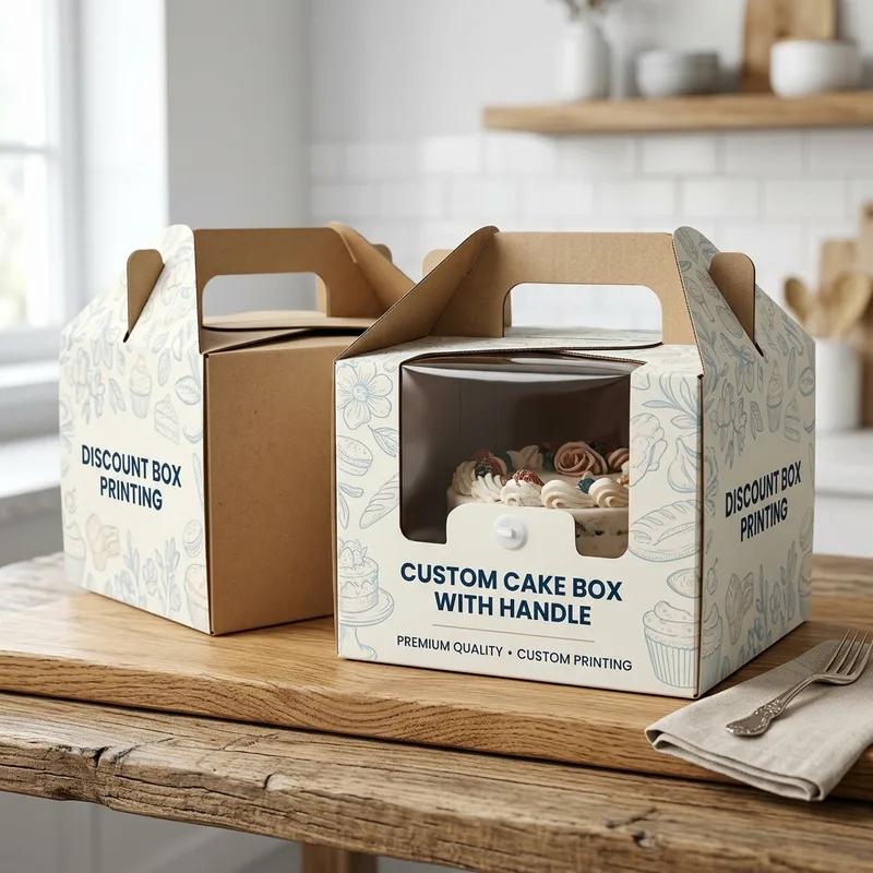 Custom Cake Boxes with Handle thumbnail 4