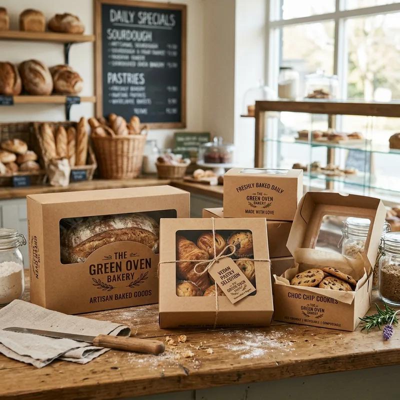 Eco-Friendly Kraft Custom Bakery Boxes