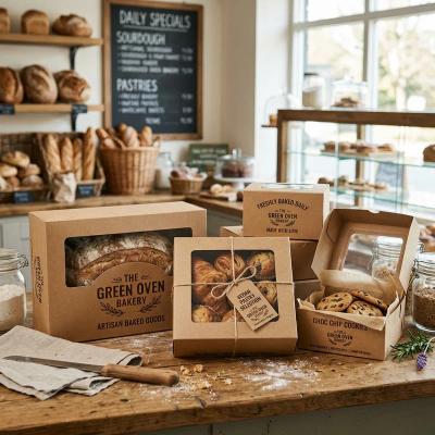 Eco-Friendly Kraft Custom Bakery Boxes