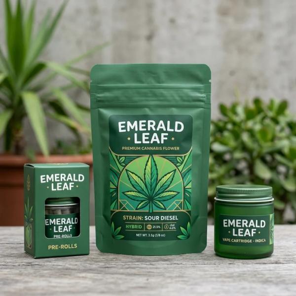 Green Cannabis Packaging