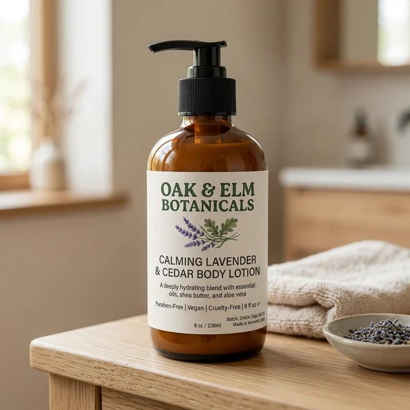 Custom Lotion Bottle Label thumbnail 2