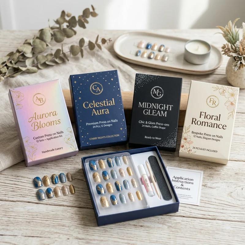 Custom Press on Nail Packaging Boxes thumbnail 2