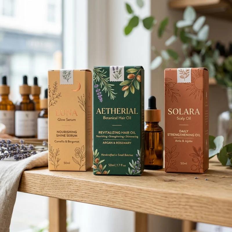 Custom Hair Oil Packaging Boxes