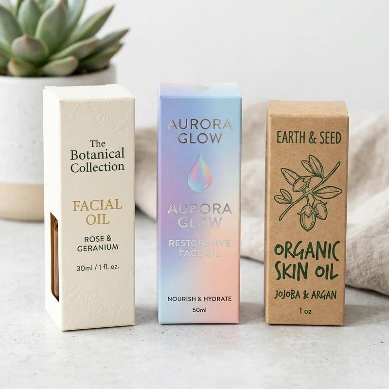 Custom Skin Care Oil Boxes
