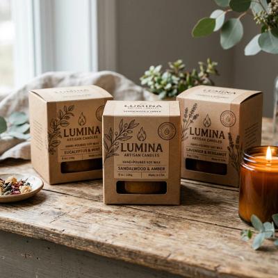 Custom Kraft Candle Boxes