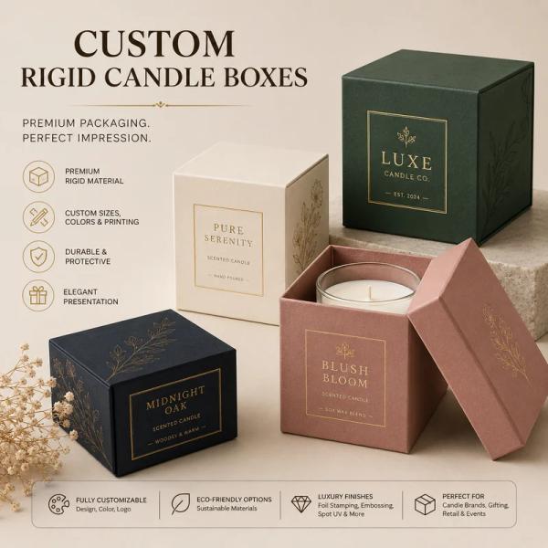 Custom Rigid Candle Boxes