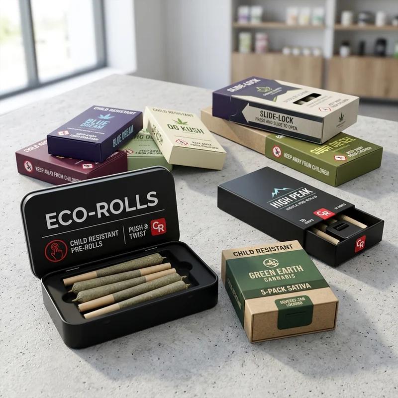 Child Resistant Pre Roll Boxes