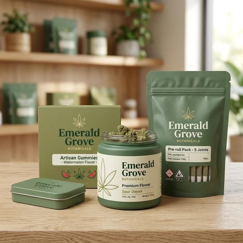 Green Cannabis Packaging thumbnail 3