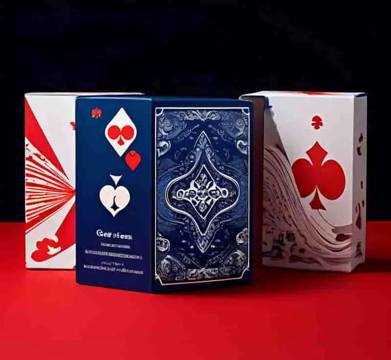What customization options are available for play card box designs?
