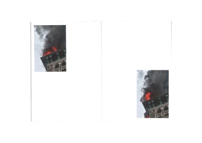 cries, smoke and flames.