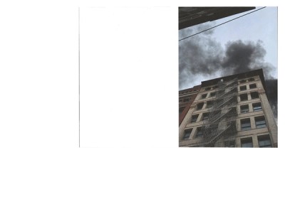 cries, smoke and flames.