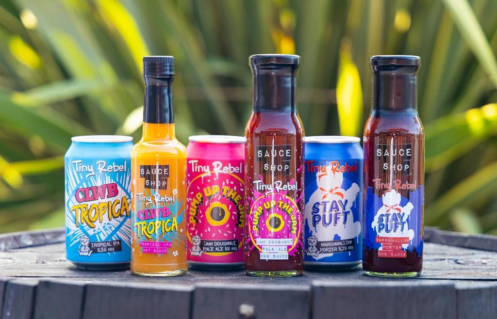 La gamme Tiny Rebel et Sauce Shop  Photo Sauce Shop