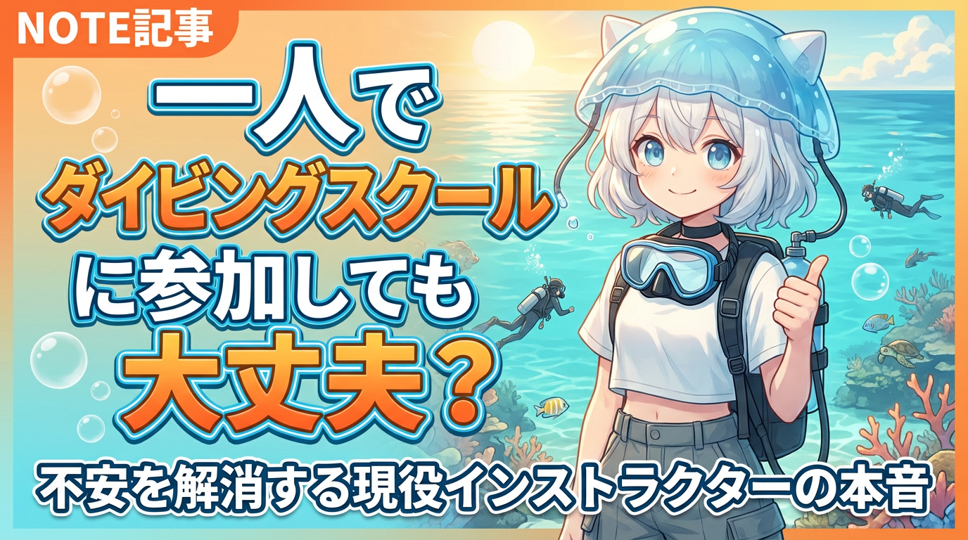 一人でダイビングスクールに参加しても大丈夫？不安を解消する現役インストラクターの本音