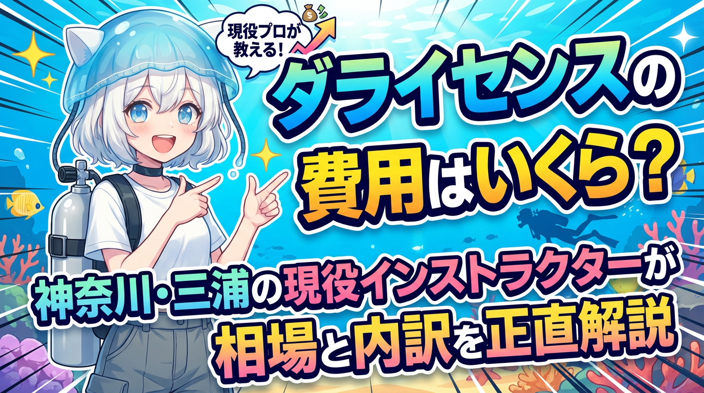 ダイビングライセンスの費用はいくら？神奈川・三浦の現役インストラクターが相場と内訳を正直解説