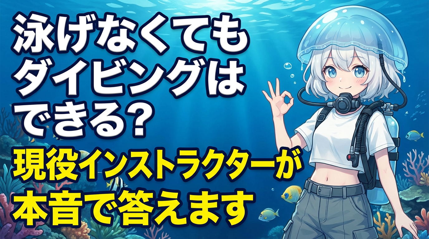 泳げなくてもダイビングはできる？現役インストラクターが本音で答えます