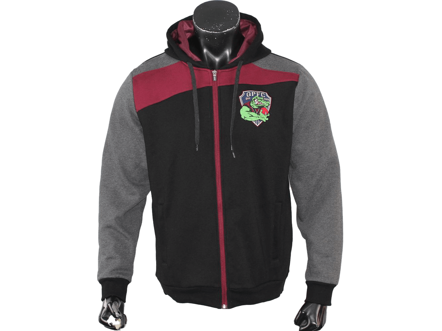Custom Dyed-Fabric Zip Hoodie